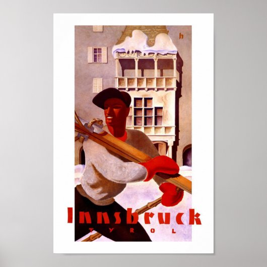 Innsbruck Austria Vintage Travel Poster (Voorkant)