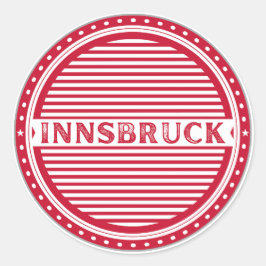 Innsbruck City Pride Emblem – Austria Identity Ronde Sticker