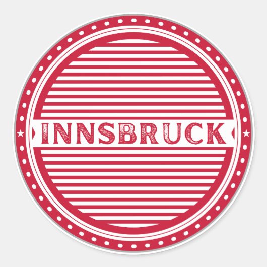 Innsbruck City Pride Emblem – Austria Identity Ronde Sticker (Voorkant)