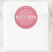 Innsbruck City Pride Emblem – Austria Identity Ronde Sticker (Tas)