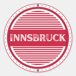 Innsbruck City Pride Emblem – Austrian Identity Ronde Sticker