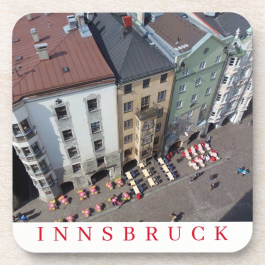 Innsbruck gebouwen uitzicht onderzetters (Voorkant)