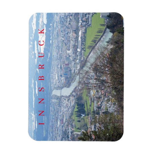 Innsbruck gezien vanaf de kabelbaan koelkastmagnee magneet (Verticaal)