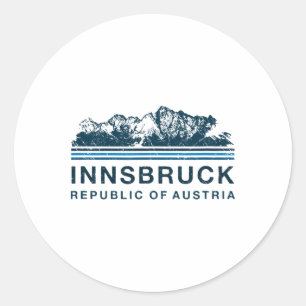 Innsbruck Oostenrijk Bergen Oostenrijks Skien Vint Ronde Sticker