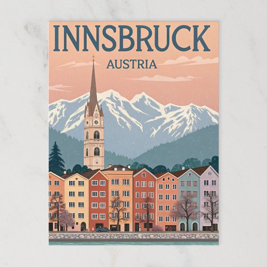 INNSBRUCK, OOSTENRIJK BRIEFKAART