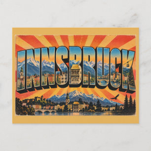 Innsbruck Oostenrijk Gouden Dak Alpen Rivier Kunst Briefkaart