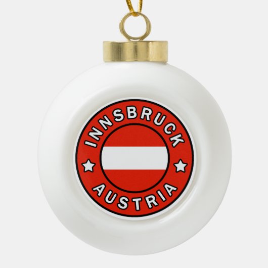 Innsbruck Oostenrijk Keramische Bal Ornament (Voorkant)