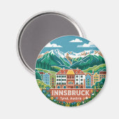 Innsbruck Oostenrijk Magneet (Voorkant / Achterkant)