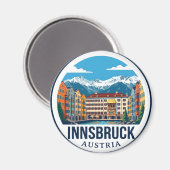 Innsbruck Oostenrijk Magneet (Voorkant / Achterkant)
