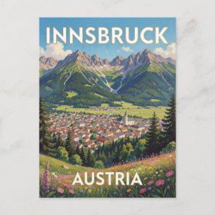 Innsbruck Oostenrijk Oostenrijkse Alpen Ontsnappin Briefkaart
