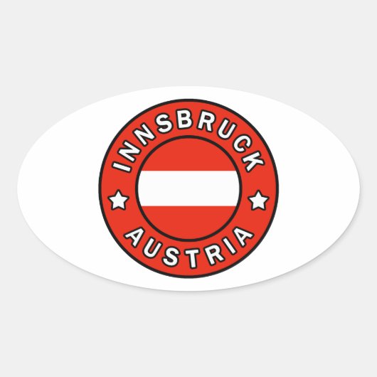 Innsbruck Oostenrijk Ovale Sticker (Voorkant)