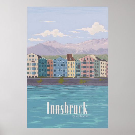 Innsbruck Oostenrijk Reisposter Poster (Voorkant)