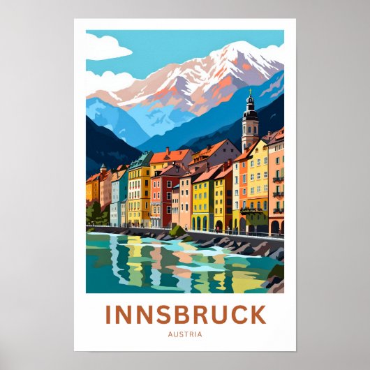 Innsbruck Oostenrijk Reisprint Poster (Voorkant)
