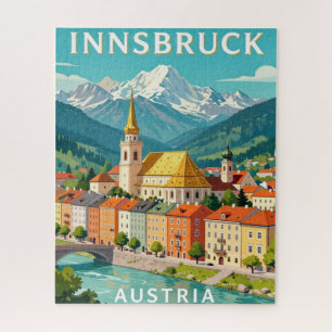 Innsbruck Oostenrijk Reizen Berggezichten Legpuzzel