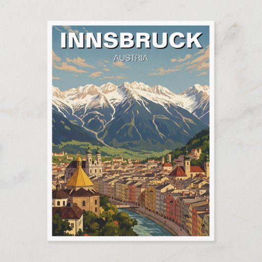 Innsbruck Oostenrijk Reizen Briefkaart (Voorkant)