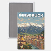 Innsbruck Oostenrijk Reizen Magneet (Voorkant / Achterkant)
