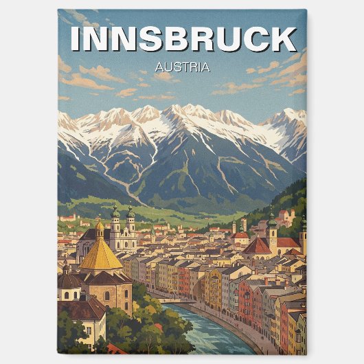 Innsbruck Oostenrijk Reizen Magneet (Voorkant)