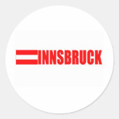 Innsbruck, Oostenrijk Ronde Sticker (Voorkant)
