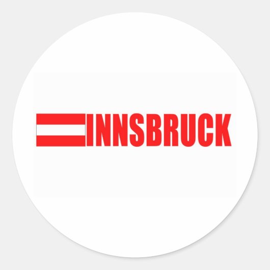 Innsbruck, Oostenrijk Ronde Sticker (Voorkant)