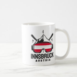 Innsbruck Oostenrijk Skigebied Retro Skien  Koffiemok