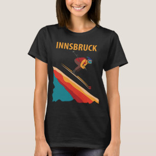 Innsbruck Oostenrijk Skislope Retro Reis T-Shirt