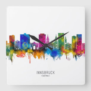 Innsbruck Oostenrijk Skyline Vierkante Klok