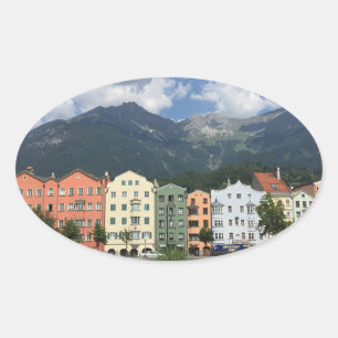 Innsbruck Oostenrijk stad in Tirol Ovale Sticker
