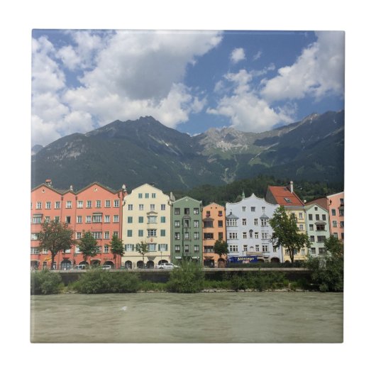 Innsbruck Oostenrijk stad in Tirol Tegeltje (Voorkant)