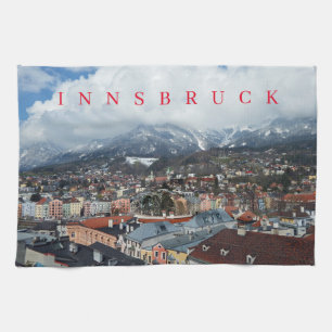 Innsbruck panoramische uitzichten theedoek