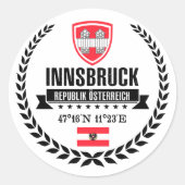 Innsbruck Ronde Sticker (Voorkant)