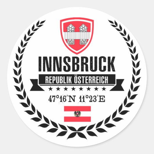 Innsbruck Ronde Sticker (Voorkant)