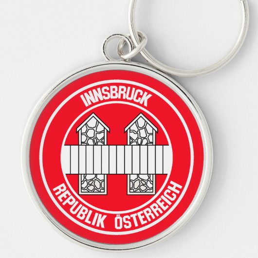 Innsbruck Round Emblem Sleutelhanger (Voorkant)