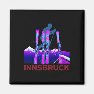 Innsbruck Skiën en snowboarden Retro jaren 90 Inns Magneet