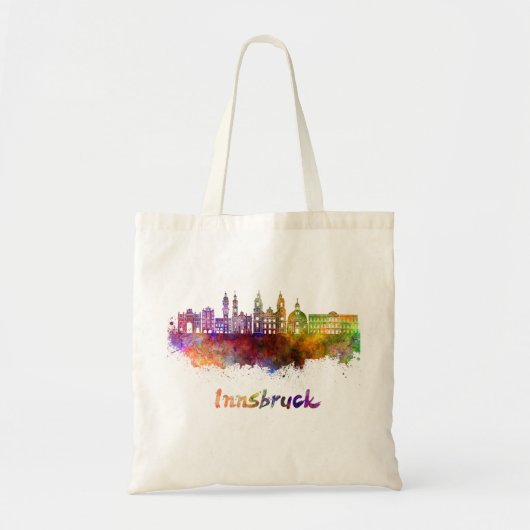 Innsbruck skyline in waterverf tote bag (Voorkant)
