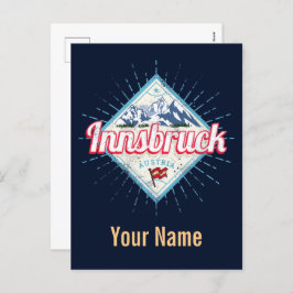 Innsbruck Tyrol Austria Retro Alps  Feestdagenkaart