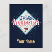 Innsbruck Tyrol Austria Retro Alps Feestdagenkaart (Voorkant)