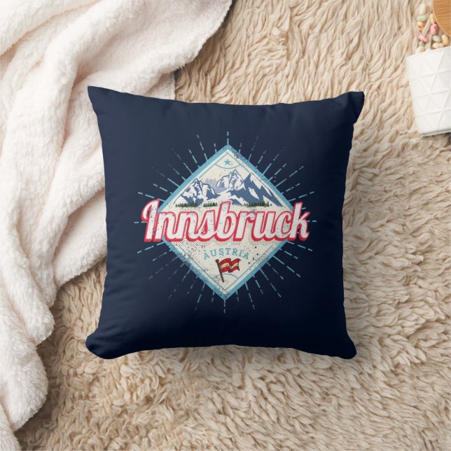 Innsbruck Tyrol Austria Retro Alps  Kussen (Deken)