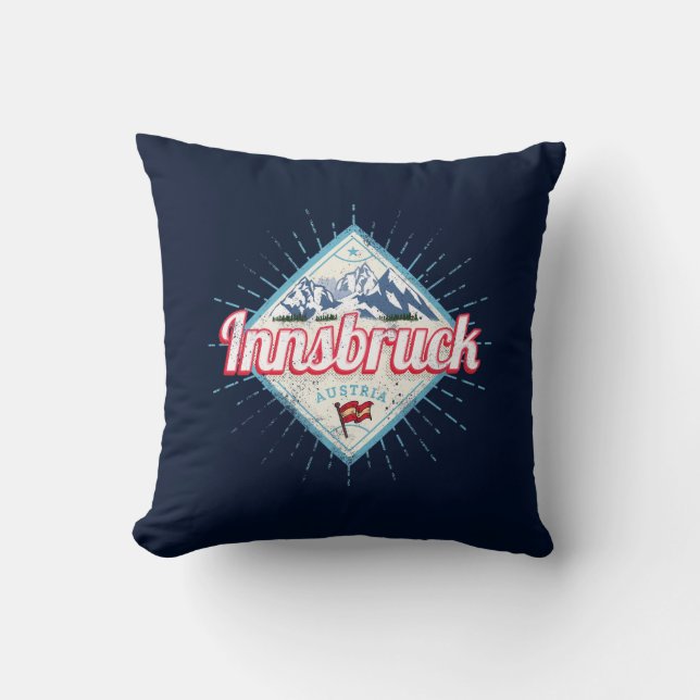 Innsbruck Tyrol Austria Retro Alps  Kussen (Voorkant)