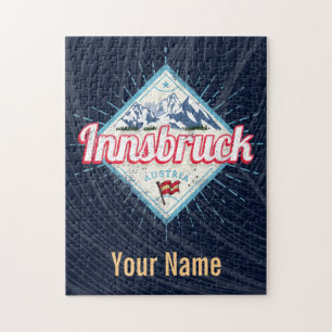 Innsbruck Tyrol Austria Retro Alps  Legpuzzel