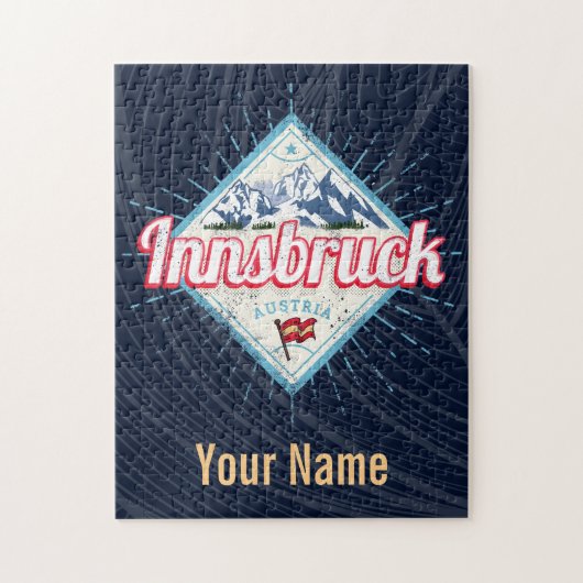 Innsbruck Tyrol Austria Retro Alps Legpuzzel (Verticaal)