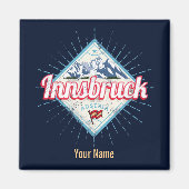 Innsbruck Tyrol Austria Retro Alps Magneet (Voorkant)