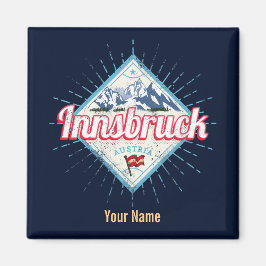Innsbruck Tyrol Austria Retro Alps  Magneet