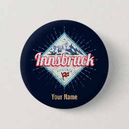 Innsbruck Tyrol Austria Retro Alps  Ronde Button 5,7 Cm