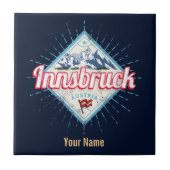 Innsbruck Tyrol Austria Retro Alps Tegeltje (Voorkant)