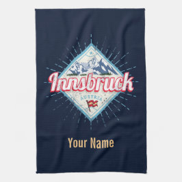 Innsbruck Tyrol Austria Retro Alps  Theedoek