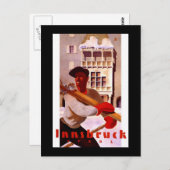 "Innsbruck" Vintage Travel Poster Briefkaart (Voorkant / Achterkant)