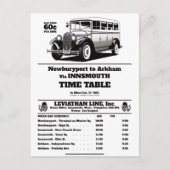 Innsmouth Bus Schedule Joe Sargent Briefkaart (Voorkant)