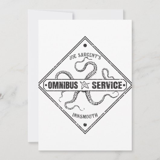Innsmouth Bus Service Joe Sargent Kaart (Voorkant)