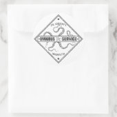 Innsmouth Bus Service Joe Sargent Ronde Sticker (Tas)