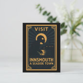 Innsmouth by Moonlight - Een Art Deco-reis naar de Feestdagenkaart (Staand voorkant)